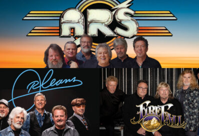 A Graphic Containing Three Photographs. The First Depicts The Members Of The Band Atlantic Rhythm Section, The Second Image Is Orleans And The Third Is Firefall.